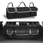 Car Trunk Organizer Durable Waterproof Collapsible with 4 Pockets Ideal for SUVs, Trucks MPVs Backseat or Trunk Storage Amagi
