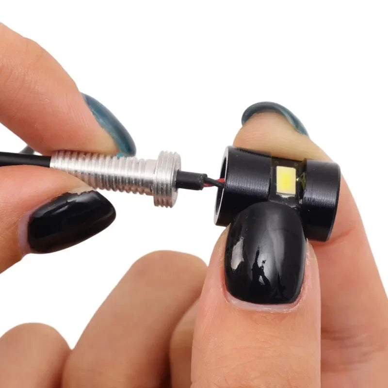 Mini Turn Signal Eagle Eye Shape Tail Rear Light Brake Fog Lamp Bulb Motorcycle Signal Lamp LED License Plate Light Accessories