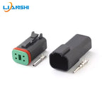 DT06-2S/DT04-2P Deutsch black connector Automotive waterproof wiring harness plug 12PB connector rubber shell with terminal