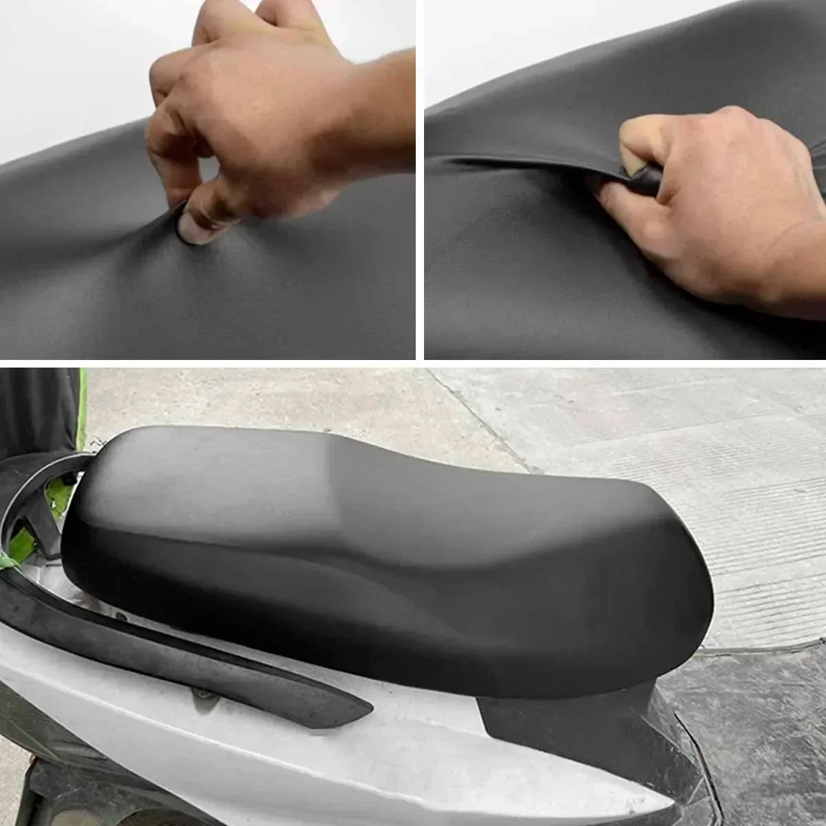 Motorcycle Seat Cover Elastic PU Leather Scooter Waterproof Dust Protector Sun Cover Universal Motorcycle Seat Protector Amagi