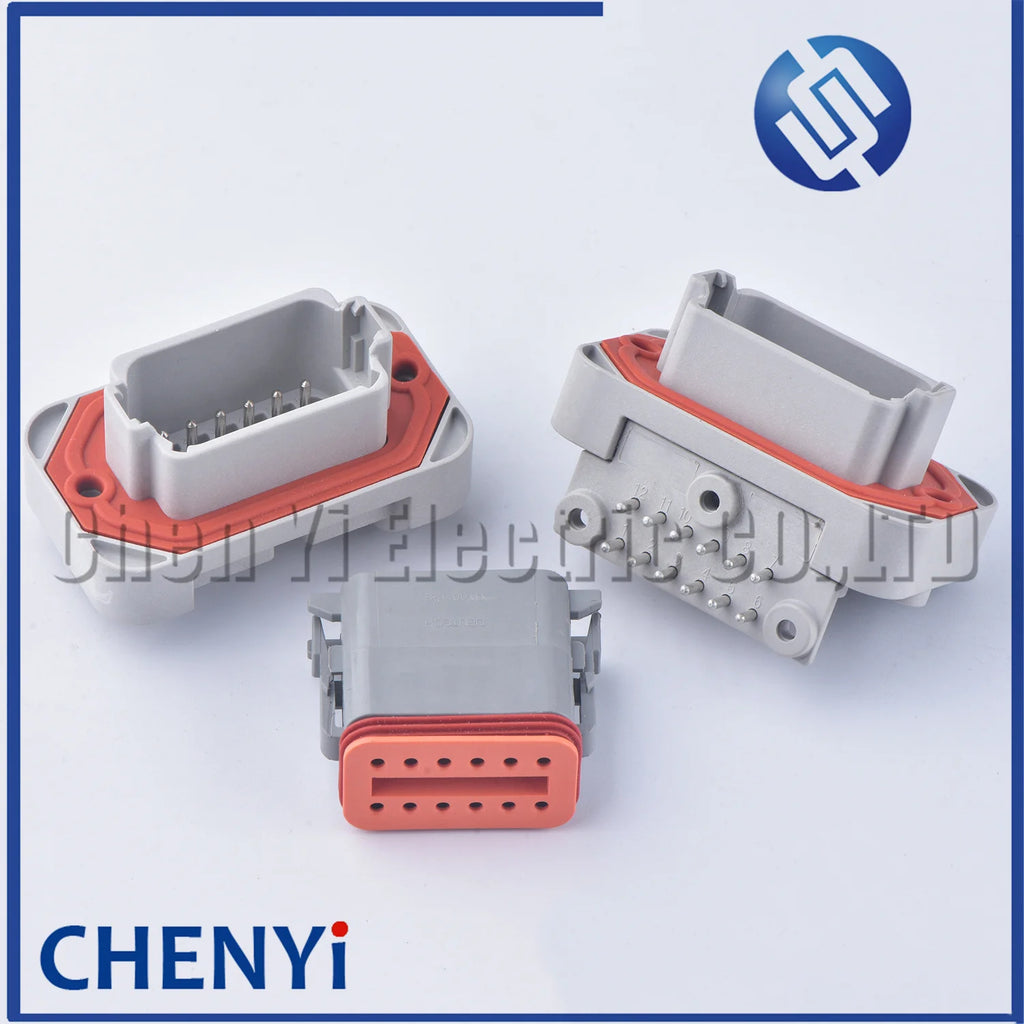 12 Pin Deutch IPD DT Connector DT15-12PA DT13-12PA PBC Straight Needle bender Seat solder panel end socket DT06-12S DT04-12P