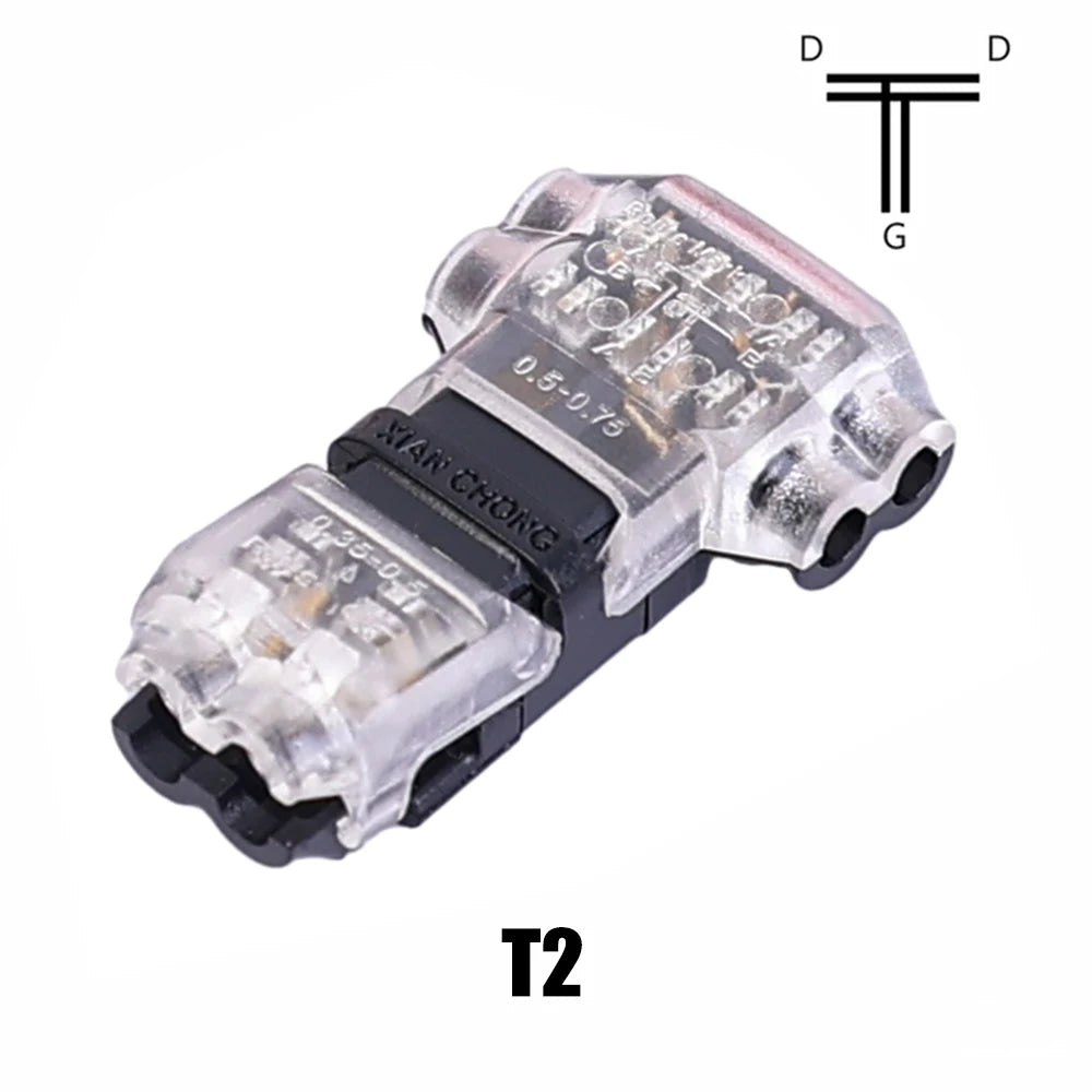 T-Tap Wire Connectors – I & T Type 2-Pin Splice Connector 12V 24V DC 300V AC 18-22AWG