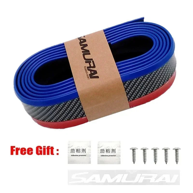 Car Front Bumper Protection Tool Carbon Fiber Strong Adhesive Rubber Universal Front Edge Anti-scratch Protector Amagi