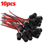 T10 W5W Lamp Holder Light Bulb Socket Car Motorcycle Rubber Connector Holder Extension LED Lamp Bulb Base Holder Wire Adapter