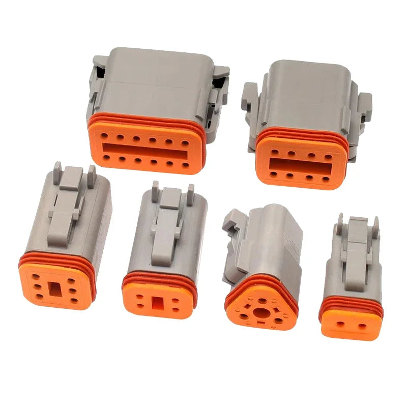 1Set Deutsch DT Series Multi-Pin Bundle (2P/3P/4P/6P/8P) | 22-16AWG Sealed Plug & Socket for Auto Electronics Upgrade DT04-2P