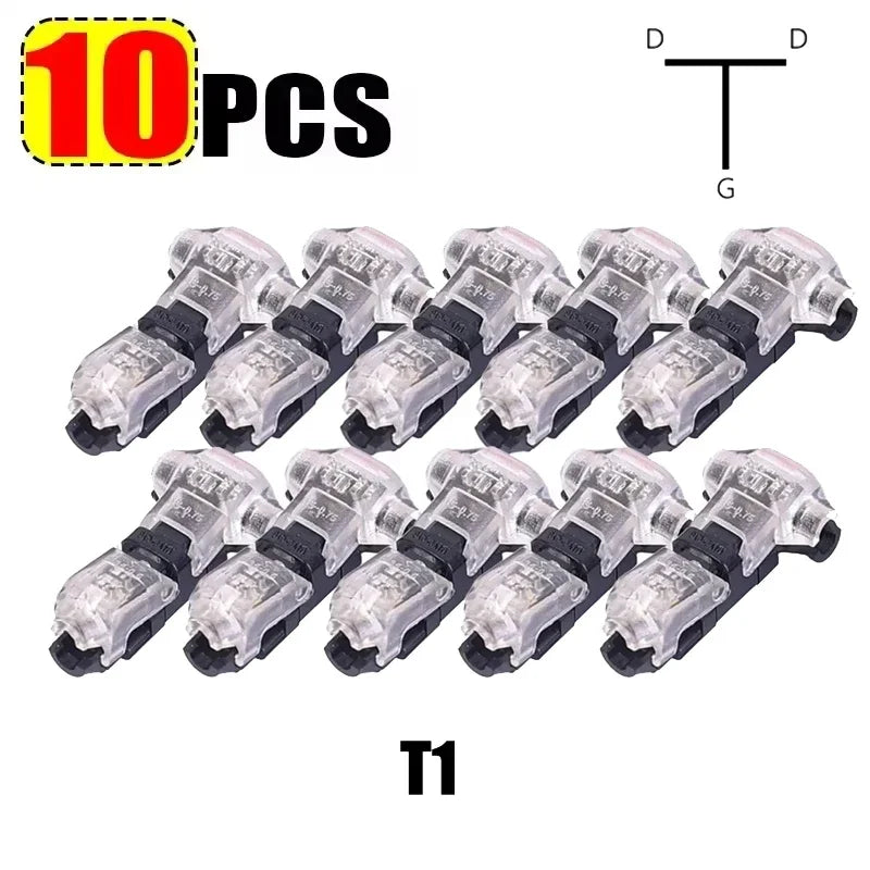 T-Tap Wire Connectors – I & T Type 2-Pin Splice Connector 12V 24V DC 300V AC 18-22AWG