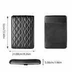 Car Soft Armrest Mat Wave Embroider PU Leather Center Console Arm Rest Protection Cushion Auto Armrests Storage Box Cover Pad