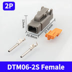 5/20/100 Sets 2-12 Pin Way Deutsch DTM Series Connector 2P 3P 4P 6P 8P 12P Male Female Docking Harness Plug DTM04-2P DTM06-2S
