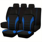 Auto Parts Car Seat Cover Polyester Fabric 5 Piece Set Four Season Universal Airbag Safe Truck Van Front/Rear Cushion amagi