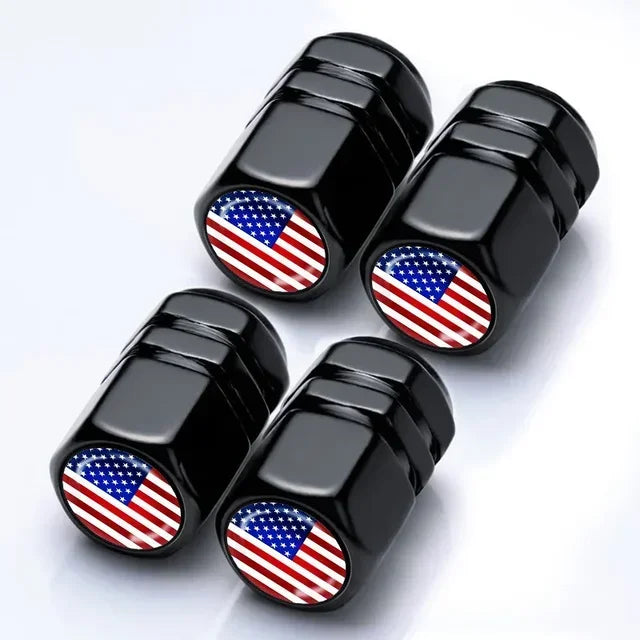 4Pcs Tire Valve Stem Caps, Universal Car Wheel Air Valve Dust Proof Covers for Cars, Trucks, SUVs, Bikes and Motorcycles Amagi