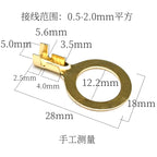 Round wiring plate, copper nose, OT terminal, pure copper H62, brass wiring nose, battery wire lugs, cold-pressed open nose