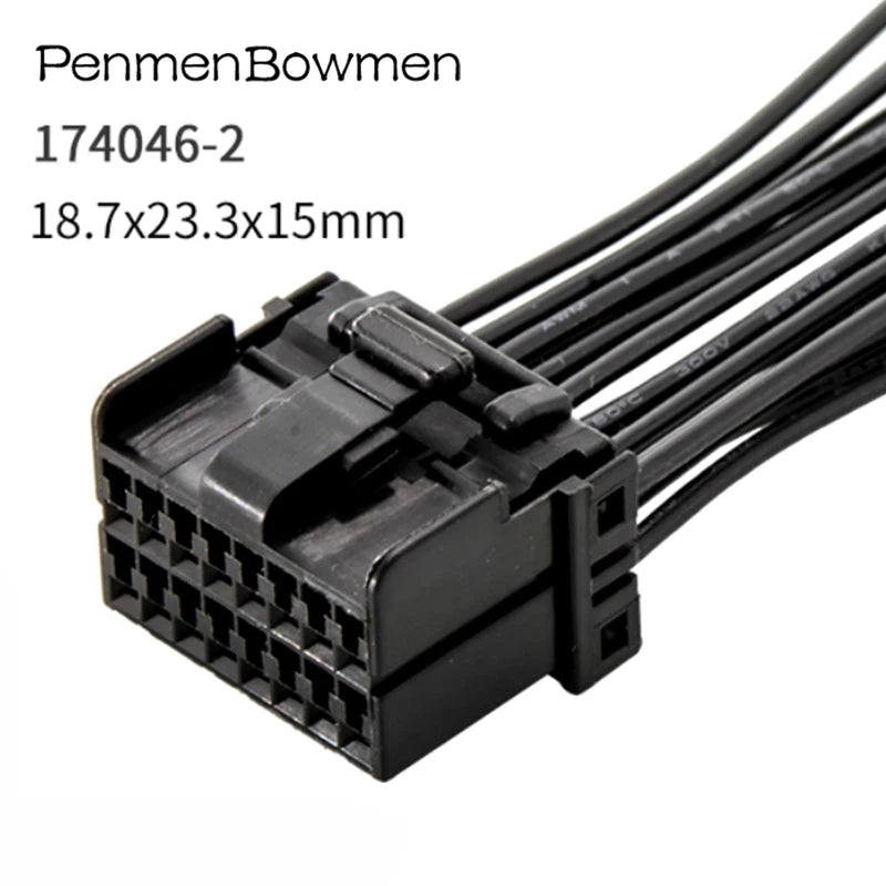 1 Set 6 8 12 16 20 Pin 1.2mm Sheathed Car Window Lifter Plug Connector Wire Harness 174047-2 174045-2