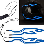 Multi-functional LED Motorcycle Helmet Light Strip Kit - 3-mode Night Riding Signal Decorative Accessory For Unisex Adults Amagi