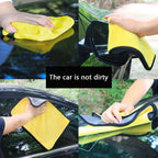 Car Wash Towels Cleaning Cloth Absorbent Dry Cloth General Purpose Microfiber Towel Thickened Yellow 30/40/60cm Amagi
