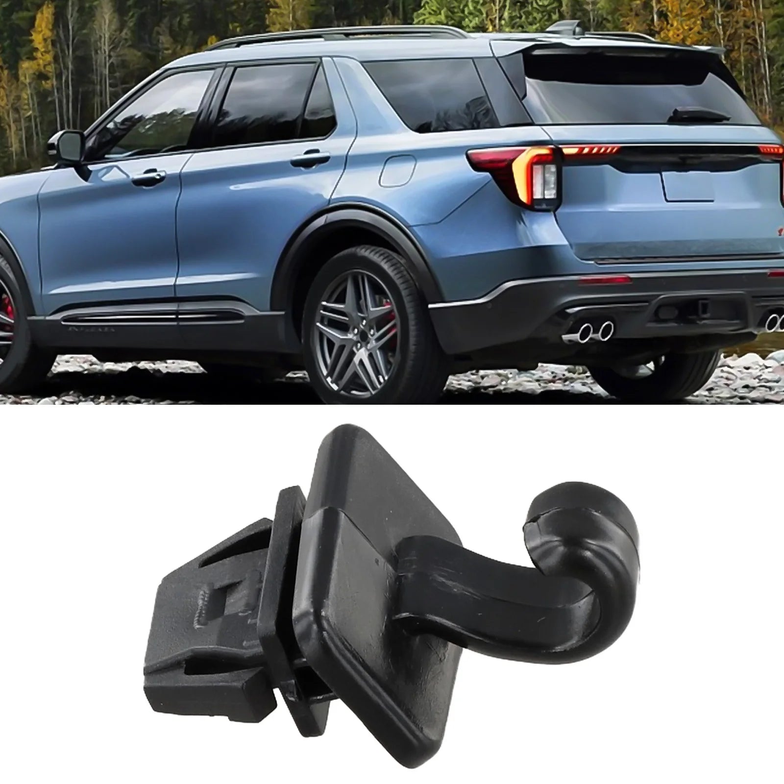 1PC Rear Sunshade Clip 20–24 Explorer Aviator W/ 2nd Row Blinds LB5Z-7800817-AA Window Sun Shade Hook Car Accessories
