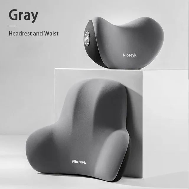 Comfortable Car Headrest and Lumbar Support Cushion for Office Home Chairs - Relieve Back Pain and Improve Posture Accessories