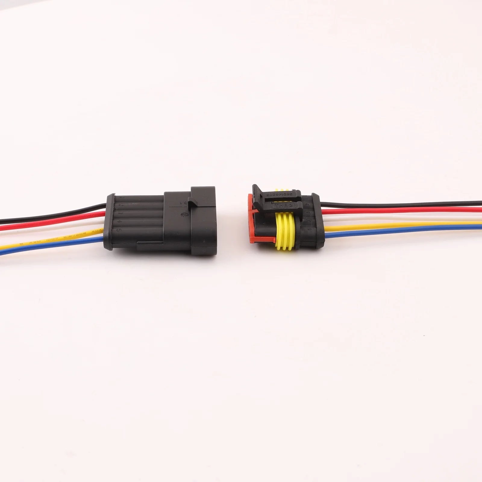 AMP 5-PIN Waterproof 1.8mm Male Female Connectors Plug Wire 18 AWG Harness For Car Motorcycle 282107-1 282089-1