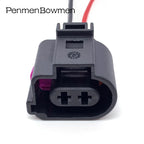 1 Set 2 Pin 3.5mm Car Rear Brake Caliper Motor Electrical Cable Connector Waterproof Female Wire Harness Plug 1J0973722A 1717692