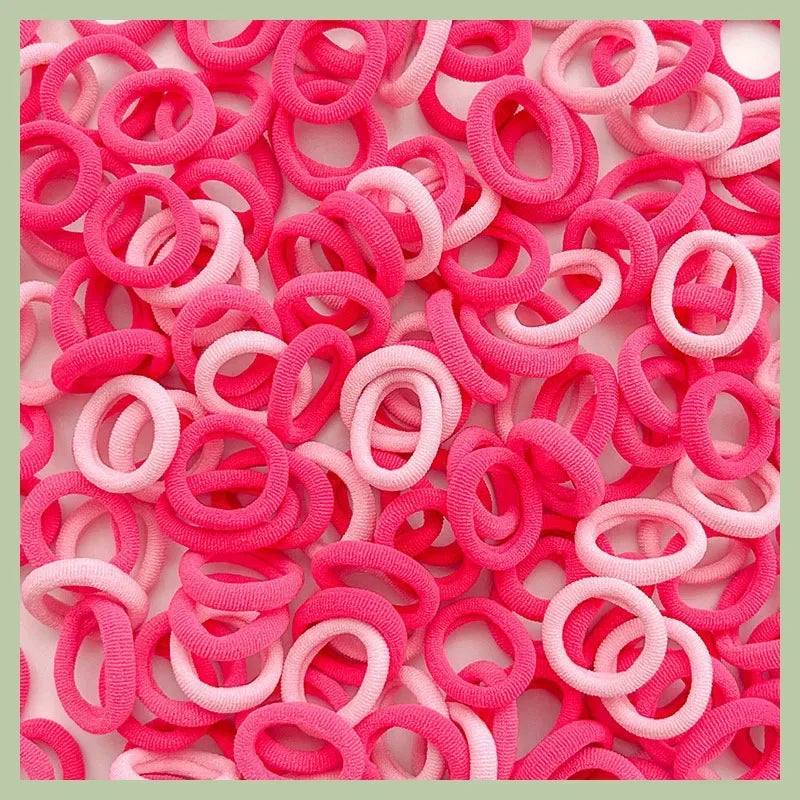 100/300PCS Small Colorful Nylon Elastic Hairband Girls Kids Ponytail Hold Hair Tie Rubber Bands Rope Scrunchie Hair Amagi