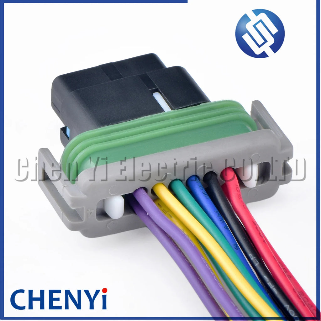 12 Pin female automotive waterproof Miniature connector motorcycle tachometer Wire harness plug DJ7127A-0.8-21 For Harley