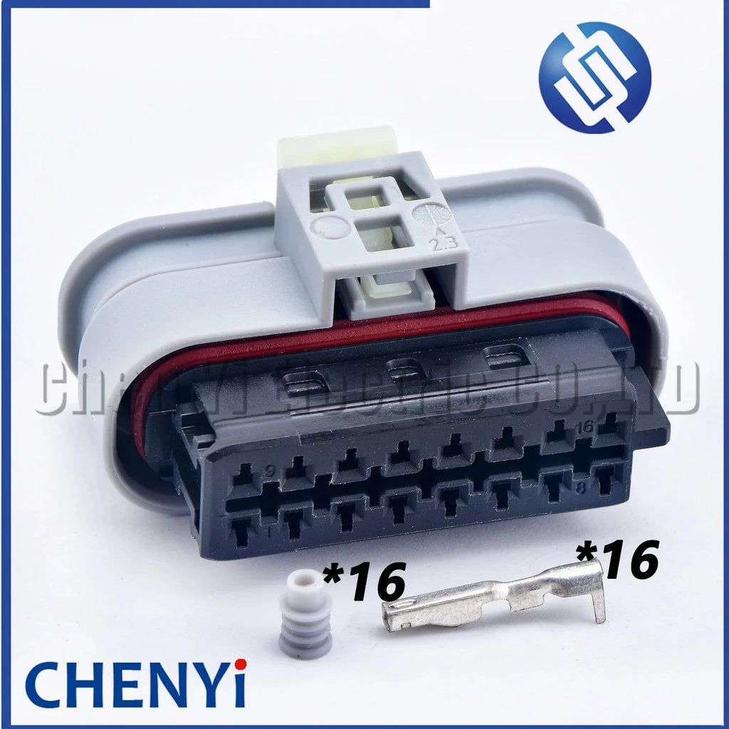 16 Pin Auto waterproof connector Car Front and rear bumper radar sensor Wire harness Plug 805-587-542 807-445 807-446 706-326