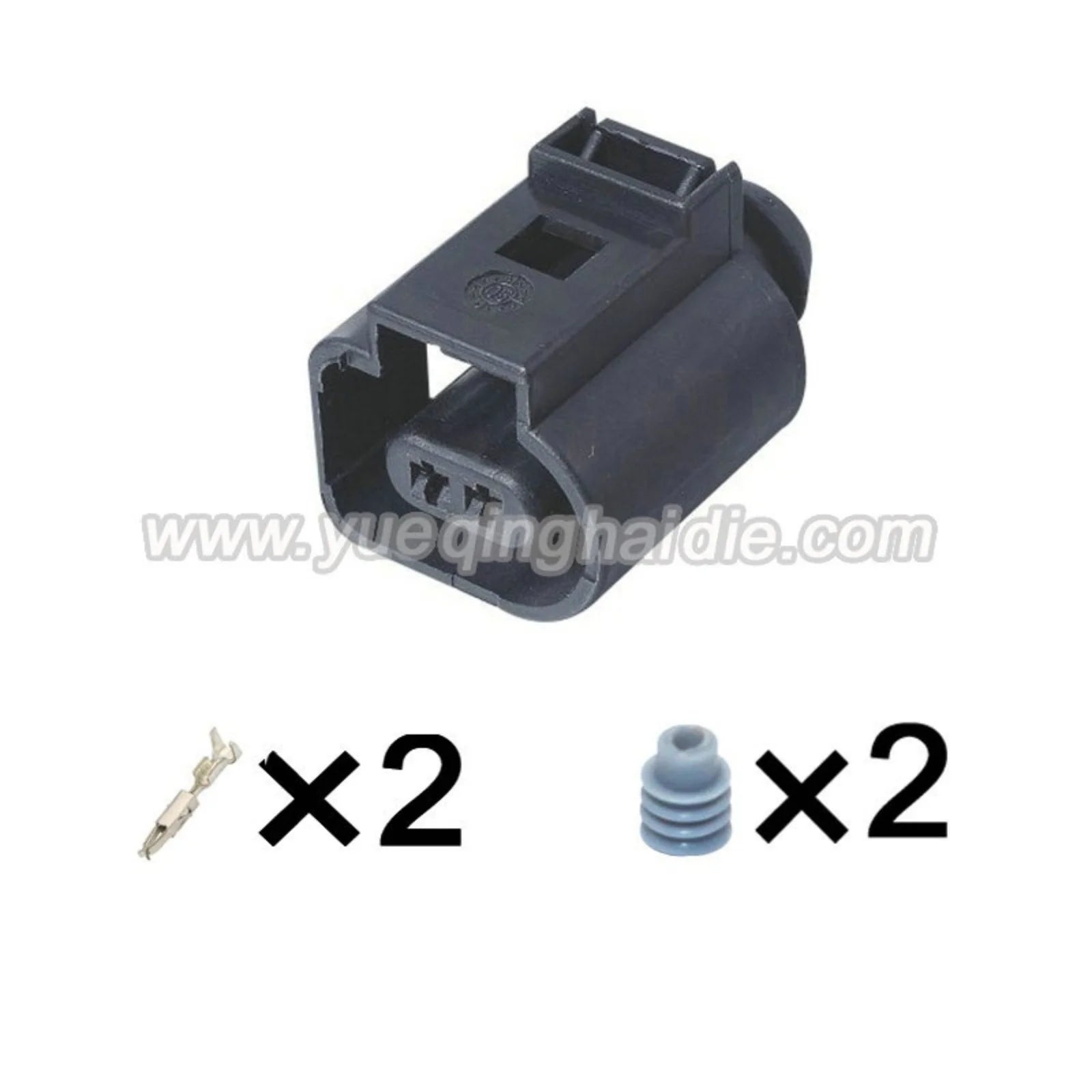 2-PIN Car Waterproof Wiring Harness Connector 1.5mm Male Female Connectors  Electrical Horn Plug 1J0973802 1J0973702
