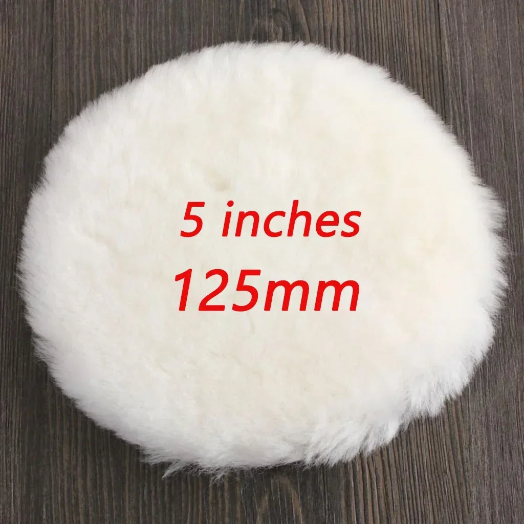 Car Wool Polish Pad 5 Sizes Disc Car Waxing Polishing Buffing Cars Paint Care Polisher Pads Auto Washing Cleaning Accessories