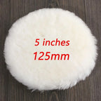 Car Wool Polish Pad 5 Sizes Disc Car Waxing Polishing Buffing Cars Paint Care Polisher Pads Auto Washing Cleaning Accessories