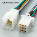1 Set 2 3 4 6 9 Pin Car Flame Retardant Rubber Sleeve Electrical Connectors Wire Harness Plug Motorcycle 6030-2981 6030-6991