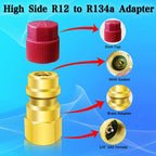 1 Pc R12 To R134a Conversion Kit  Air Conditioner Filling Valve Fittings Port Adapter Retrofit Quick Disconnect Couplers