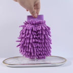 1/3/5PCS Microfiber Car Wash Double-faced Glove Soft Mesh Random Color Detailing Chenille Waterproof Mitt Car Cleaning Tool