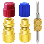 1 Pc R12 To R134a Conversion Kit  Air Conditioner Filling Valve Fittings Port Adapter Retrofit Quick Disconnect Couplers