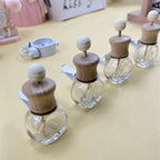 1PCS Car Hanging Glass Bottle Air Freshener Empty Bottle Aromatherapy Pendant Diffuser Car Decoration Aromatherapy Ornament