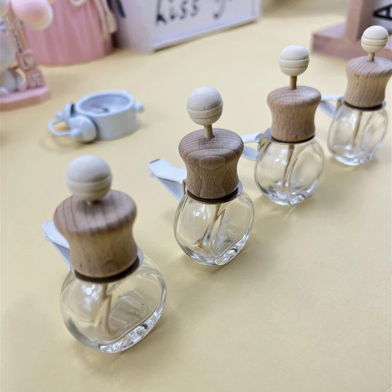 1PCS Car Hanging Glass Bottle Air Freshener Empty Bottle Aromatherapy Pendant Diffuser Car Decoration Aromatherapy Ornament