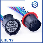 16 Pin/Way Male Female Headlight Connector Plug Wire Cable Pigtail For Land Rover Discovery 3 4 Jaguar Range Rover Freelander 2