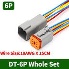 5/10/100 Sets 6 Pin Way Deutsch DT04-6P DT06-6S Waterproof Electrical Wire Connector 16-22 AWG DT Series Connector Male Female