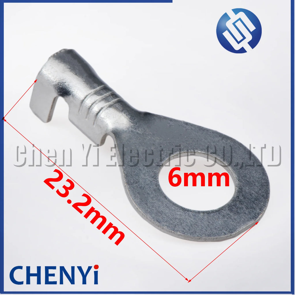 50 Pcs M3/M4/M5/M6/M8/M10/M12 Ring Lugs Eyes Brass tin plating Crimp Terminals Cable Lug Cold Pressure O Type Wiring Nose Pin