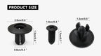 8mm Hole Door Rivet Plastic Clip 100/50 Fasteners Black Cars Lined Cover Barbs Rivet Auto Fasteners Retainer Push Pin Clips Tool
