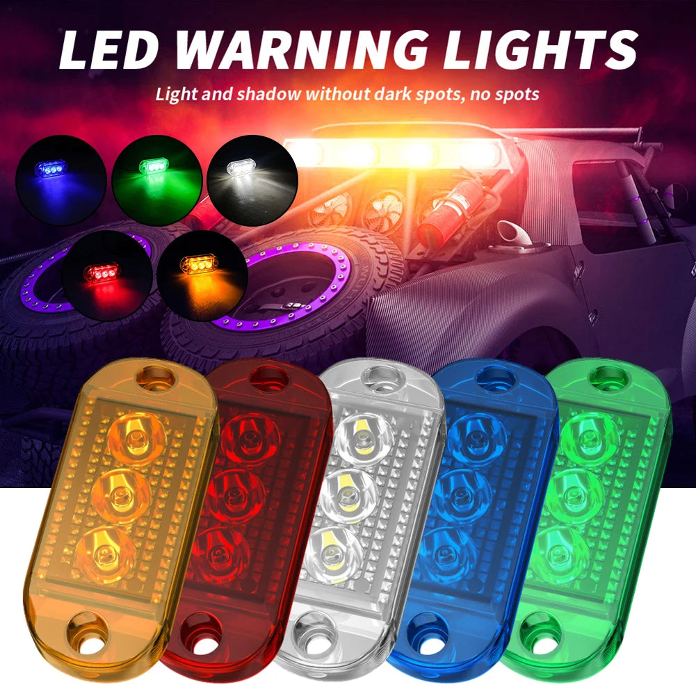 1PC LED Clearance Light Side Marker Truck Trailer Lorry Lamp Red White 12V 24V Oval Front Rear Clearance Indicator Lamp Car Part