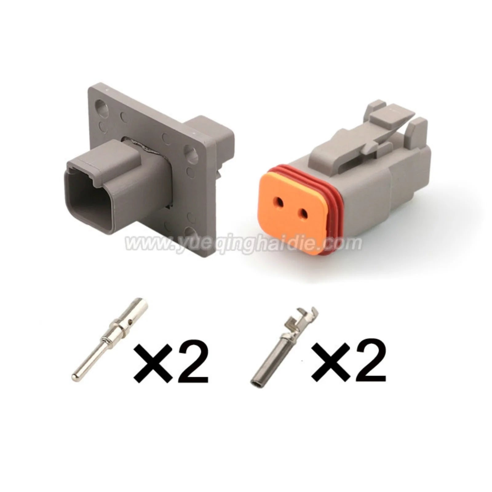 2PIN Deutsch DT Automotive Waterproof Connector 1.6mm Series Male Female Connectors DT04-2P DT06-2S With Terminals