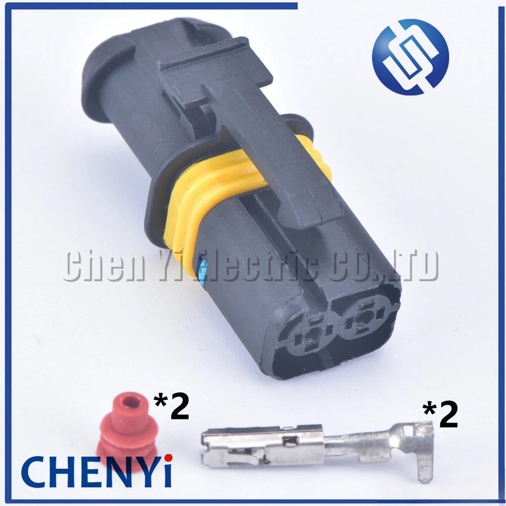 1 set Black 2 pin 18286000002 Automotive Relay Plug EFI Motor Socket Electrical Car Connector Light Socket