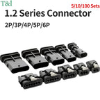 5/10/100 Sets 2P/3P/4P/5P/6P1-1718645-1 1-1670916-1TE type wiring harness connector reversing radar plug waterproof connector