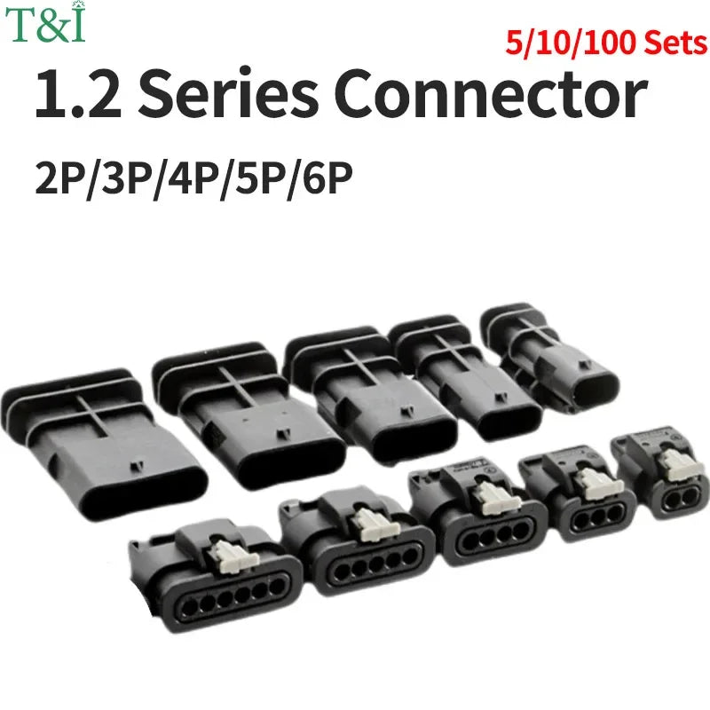 5/10/100 Sets 2P/3P/4P/5P/6P1-1718645-1 1-1670916-1TE type wiring harness connector reversing radar plug waterproof connector