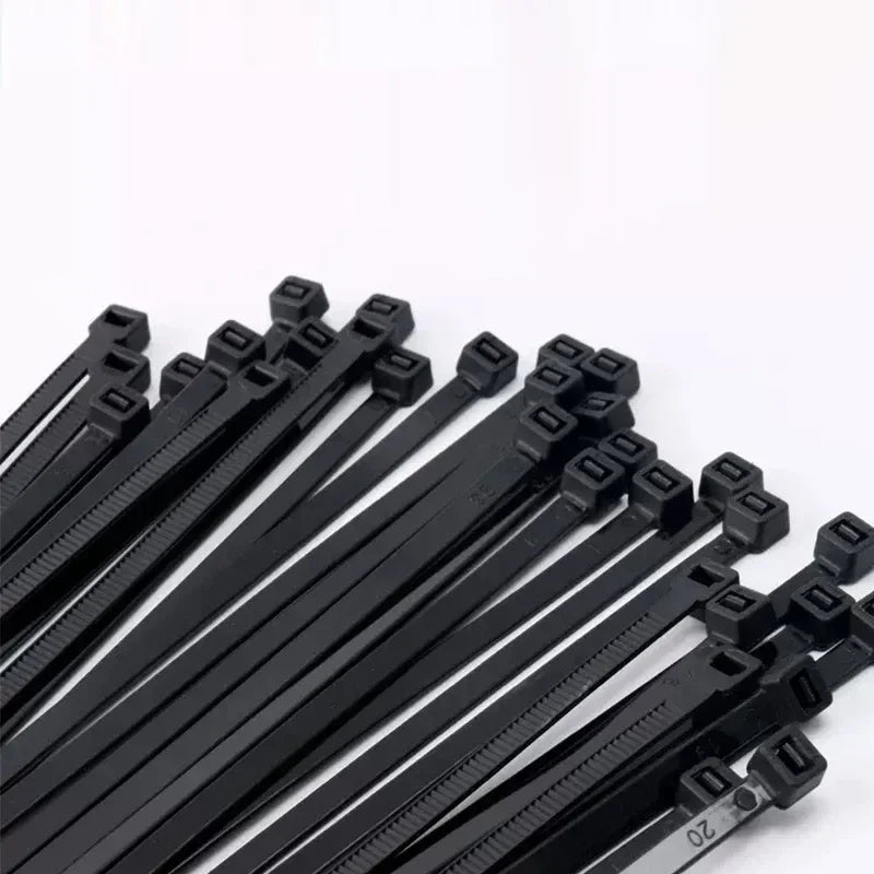 Heavy Duty Self-Locking Nylon Cable Ties 5x200 5x500mm Black, Weatherproof Zip Ties for Electrical Industrial Home Use,Bulk Pack