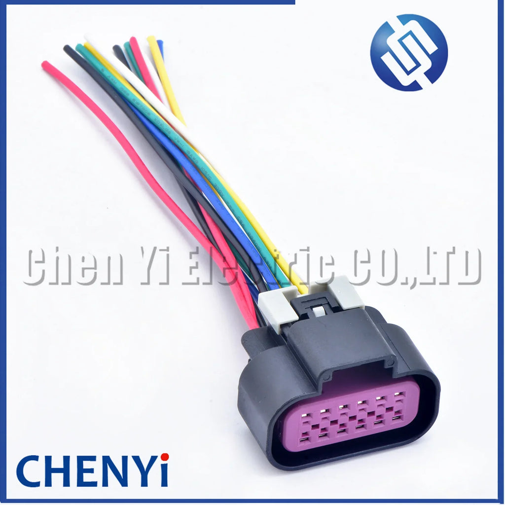 12 Pin/way Automobile waterproof connector Front Lamp Headlight Wire harness plug 15326849 15326854 For Roewe I5 MG5 MG 5