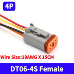 5/20/100 Sets Deutsch DT Connector With 15cm Wire Harness Waterproof Electrical Car Socket Plug DT06-2S DT04-2P 2/3/4/6/8/12P
