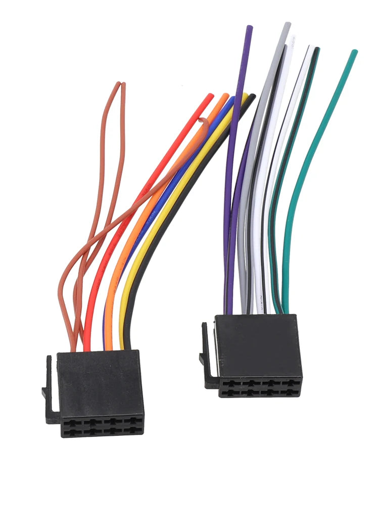 Universal Car Stereo Radio ISO Cable Adapter ABS Male Plug To Female Connector Wiring Harness