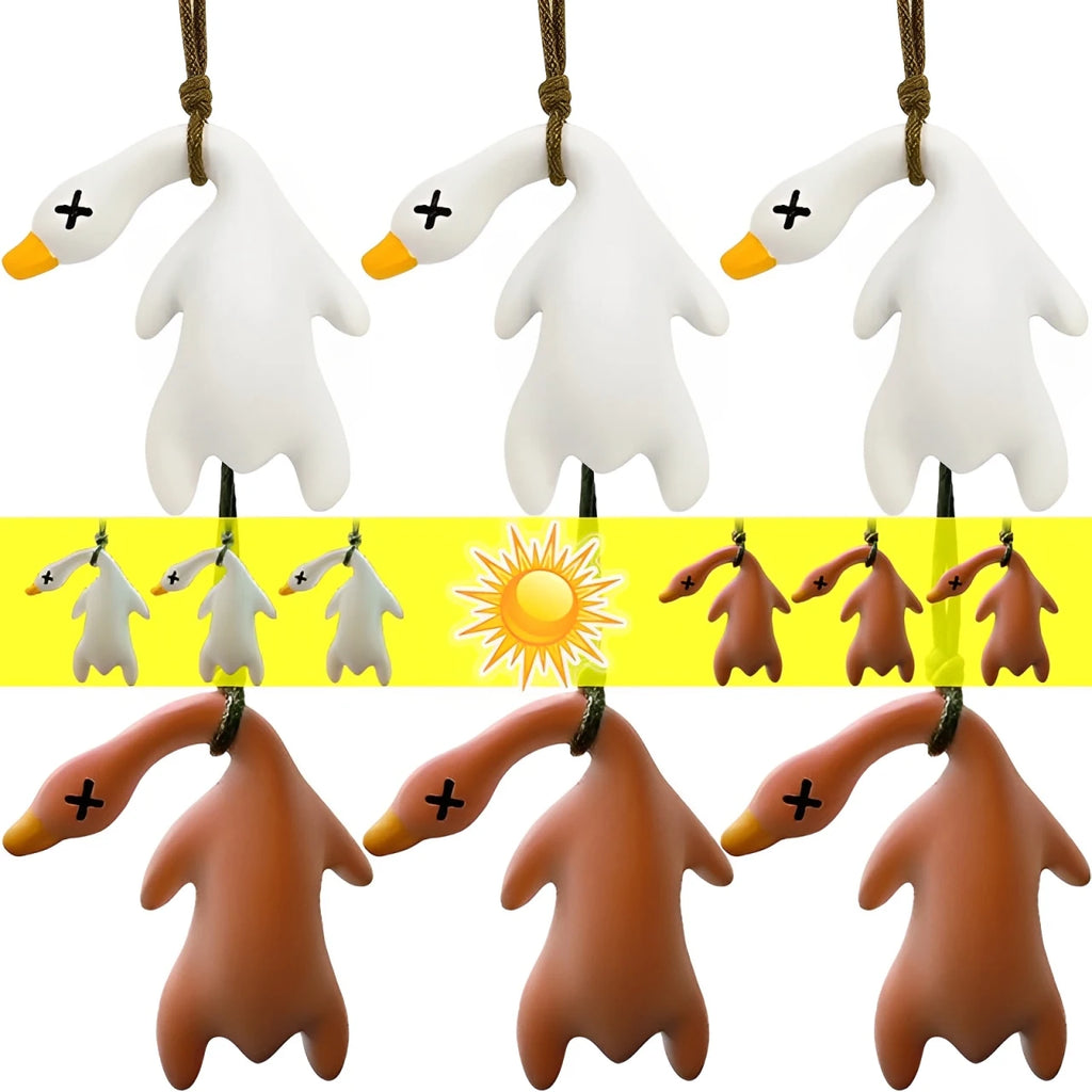 10/1PCS Cartoon Cute Anime Color-Changing Roast Duck Pendant Diy Kawaii Car Accessories Keychain Back Packaging Accessories Gift