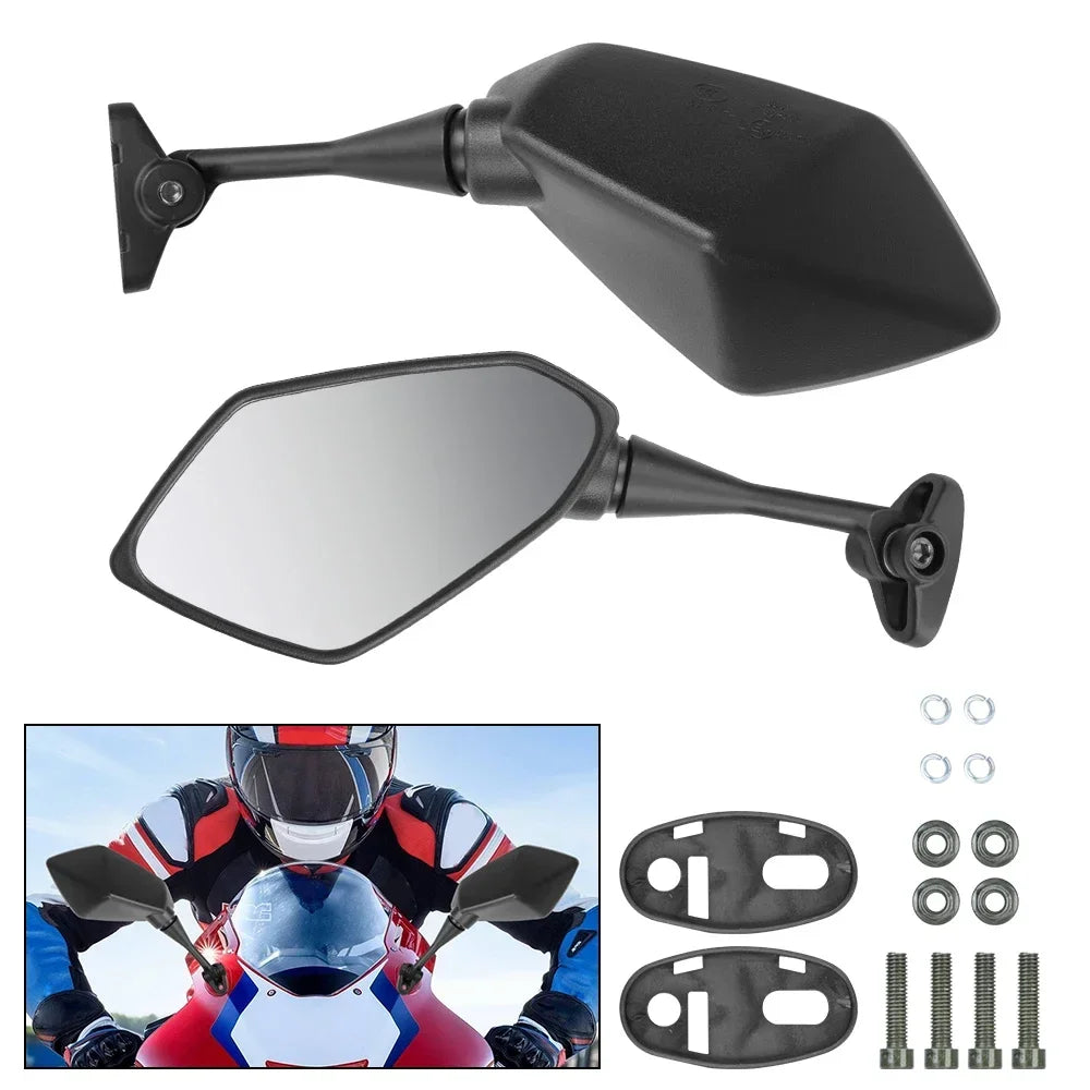 360° Rotating Wide Angle Bicycle Mirror Impact Resistant with Extra Large View Surface Seamless Handlebar Mount Bike amagi