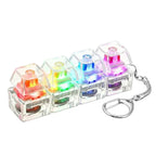 Keyboard Keychain Light Up Keyboard Keychain Stress Relief Clickable 4LEDs Button Toy for People with Anxiety Desk Decor Amagi